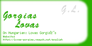 gorgias lovas business card